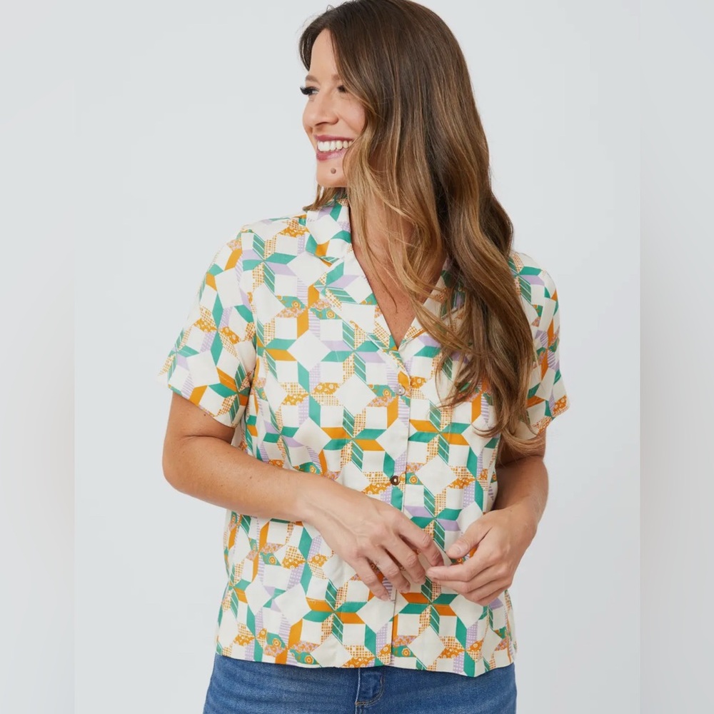 Mata Traders Patchwork Camp Shirt Women's Top BRAND NEW